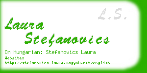 laura stefanovics business card